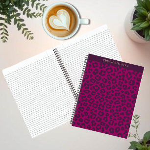 Leopard Print-Magenta Notizbuch