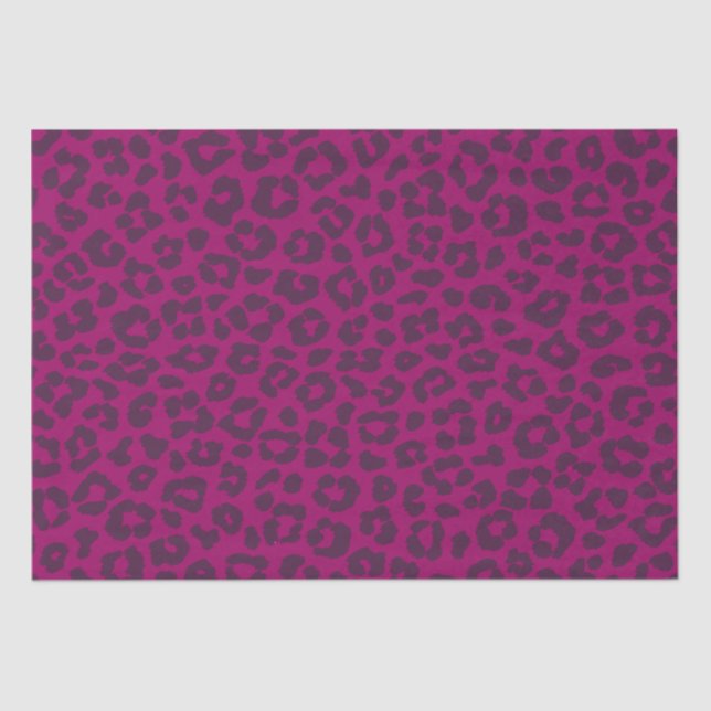 Leopard Print-Magenta- Seidenpapier (Vorderseite)