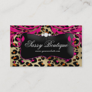 Leopard Print Makeup Artist Business Card Visitenkarte