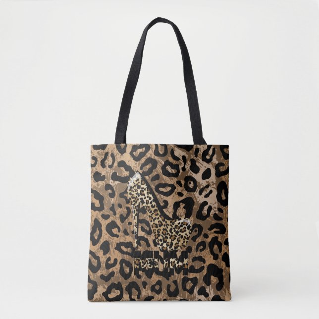 Leopard Print MAMA Fashion Tasche (Vorderseite)