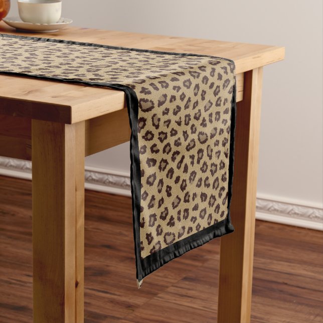 Leopard Print mit Grenzen Großer Tischläufer (Beispiel)