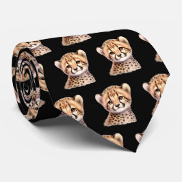 Leopard Print Modern Kawaii Niedlich Cheetah Babys Krawatte