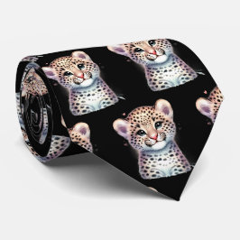 Leopard Print Modern Kawaii Niedlich Cheetah Babys Krawatte