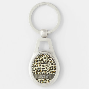 Leopard Print Mom Text Schlüsselanhänger