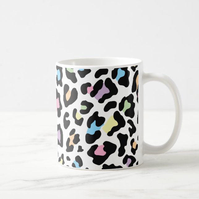 Leopard Print Multi Colors Kaffeetasse (Rechts)