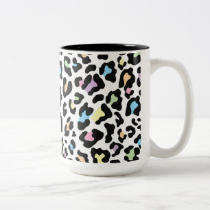 Leopard Print Multi Colors Zweifarbige Tasse