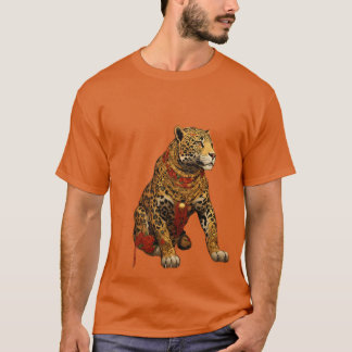 Leopard print on designer t-shirt