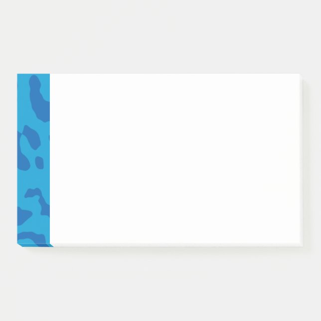 Leopard Print Pale Blues Post-it Klebezettel (Vorderseite)