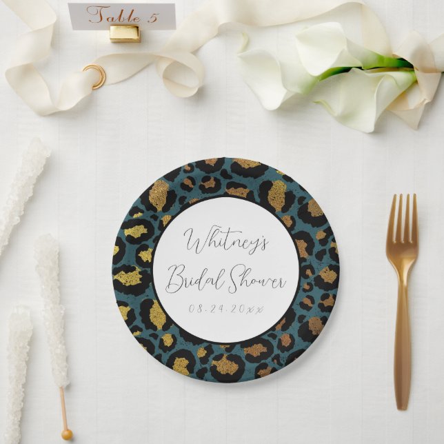 Leopard Print Paper Teller Personalisiert - Cheeta (Hochzeit)