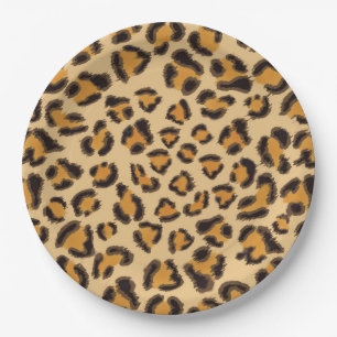 Leopard Print Pappteller