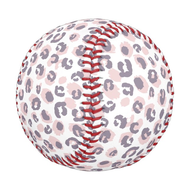 Leopard Print Pattern Baseball (Schrägansicht)