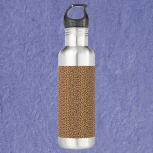 Leopard Print Pattern Brown Edelstahlflasche