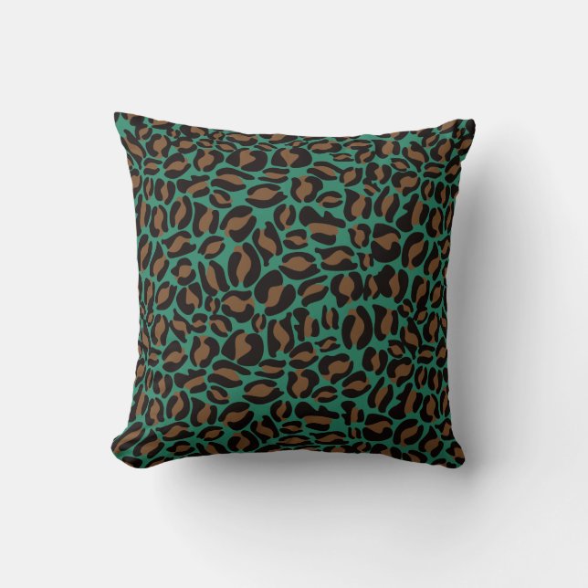 Leopard Print Pattern Classic Dschungel Kissen (Vorderseite)