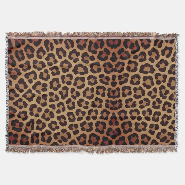Leopard Print Pattern Decke (Vorderseite)