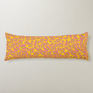 Leopard Print Pattern Dschungel Gelb Rosa Helle Seitenschläferkissen
