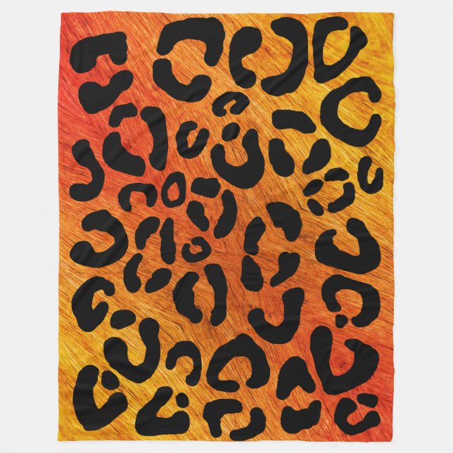 Leopard Print Pattern Fleece Blanket (Vorderseite)