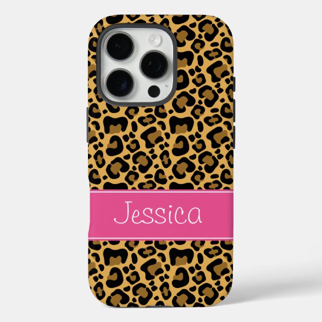 Leopard Print Pattern Pink Personalisiert title_seo2 (Rückseite)