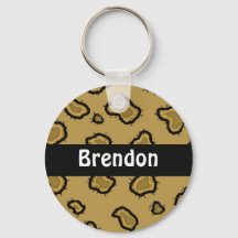 Leopard Print Personalisiert Key Chain