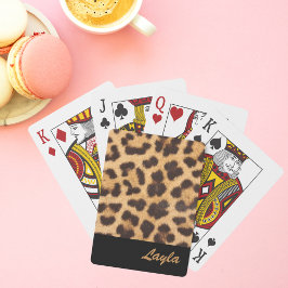 Leopard Print Personalisiert Spielkarten
