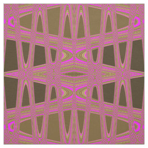 Leopard Print Pink Brown Zigzag Diamond Muster Stoff