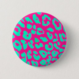 Leopard Print Pink Minze Button