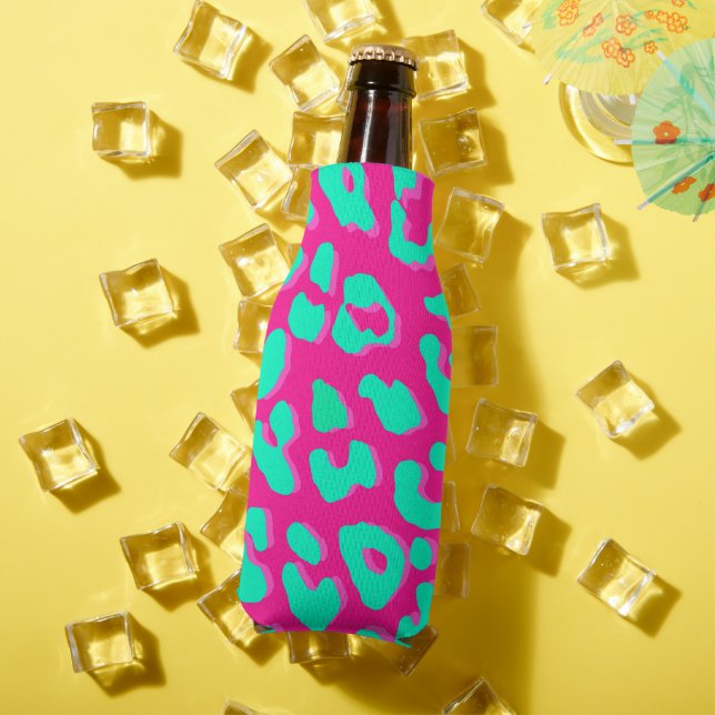 Leopard Print Pink Minze Flaschenkühler (In Situ Sommer)