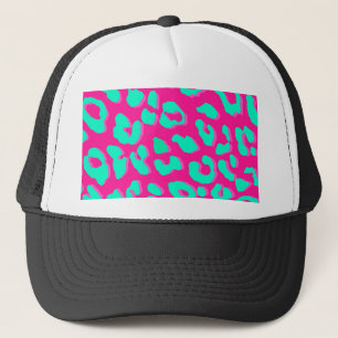 Leopard Print Pink Minze Truckerkappe