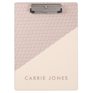 Leopard Print Pink Peach Gold Business Elegante Klemmbrett