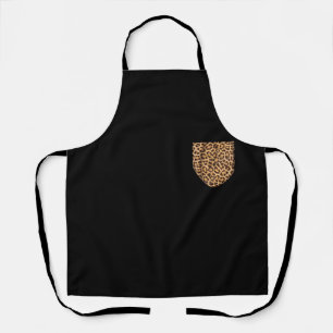 Leopard Print Pocket Cool Animal Lover Cheetah Schürze