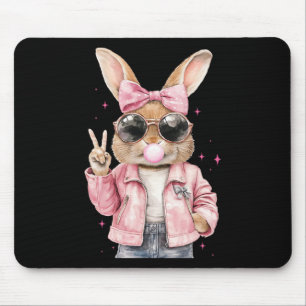 Leopard Print Rabbit Bunny Blasblase Gum East Mousepad