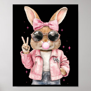 Leopard Print Rabbit Bunny Blasblase Gum East Poster