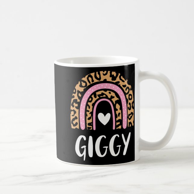 Leopard Print Rainbow Niedlich Mütter Day Funny Gi Kaffeetasse (Rechts)