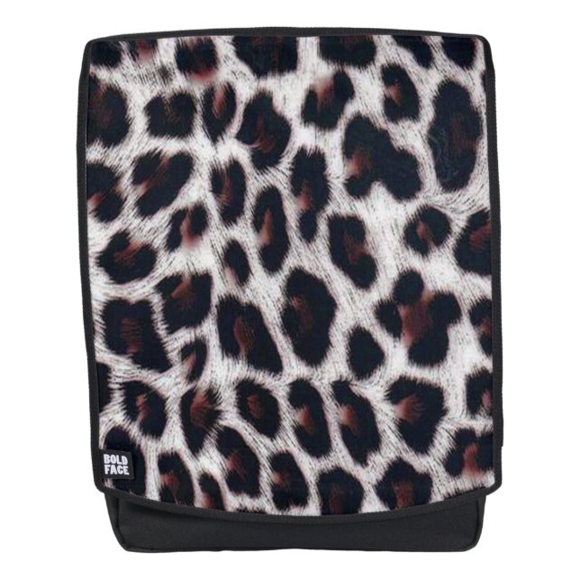 Leopard Print Rucksack (Vorderseite)