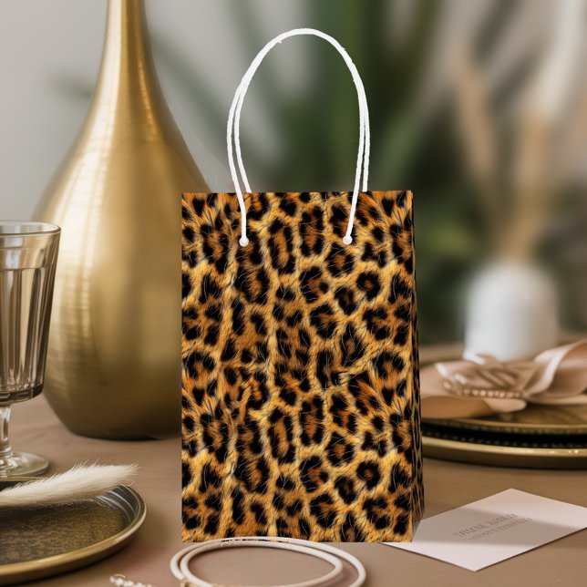 Leopard Print Safari Party ID1153 Mittlere Geschenktüte (Von Creator hochgeladen)