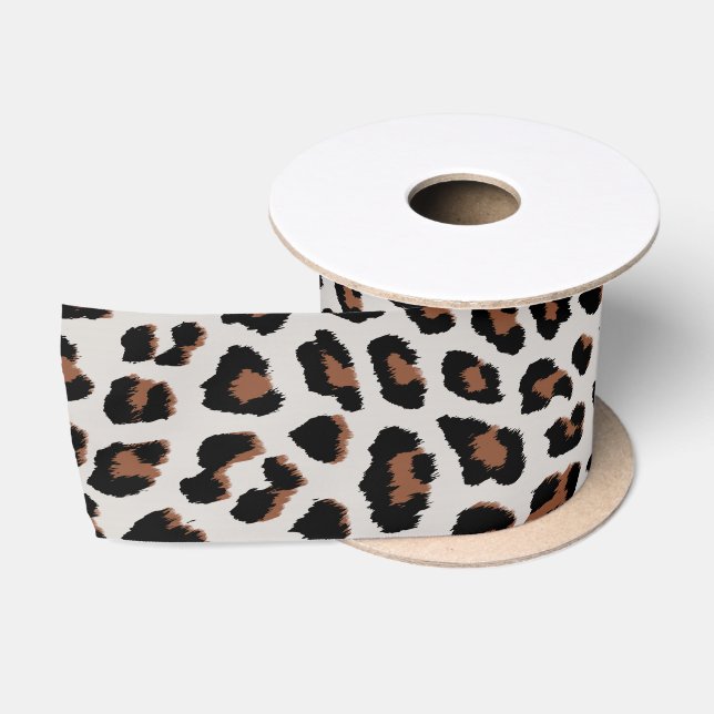 Leopard Print Satinband (Spule)