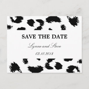 Leopard Print Save the Date Ankündigungspostkarte