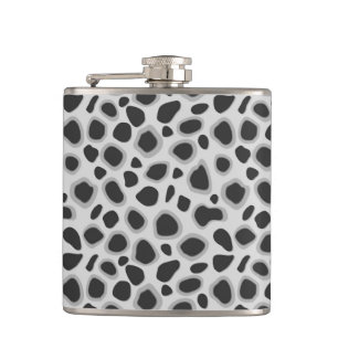 Leopard Print - Schatten von Grau Flachmann