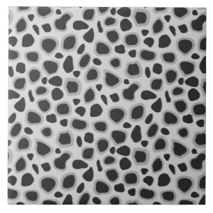 Leopard Print - Schatten von Grau Fliese