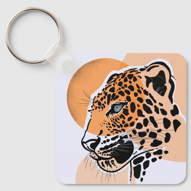 Leopard Print Schlüsselanhänger - Tierzubehör (Vorderseite)