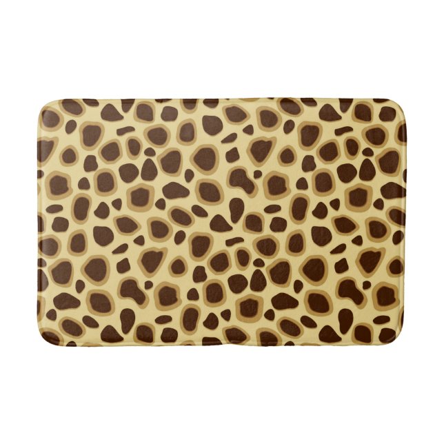 Leopard Print, Schokolade Brown und Camel Tan Badematte (Vorderseite)