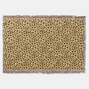 Leopard Print - Schokolade Brown und Camel Tan Decke
