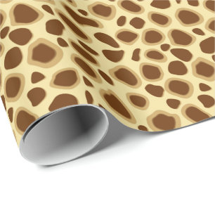 Leopard Print - Schokolade Brown und Camel Tan Geschenkpapier