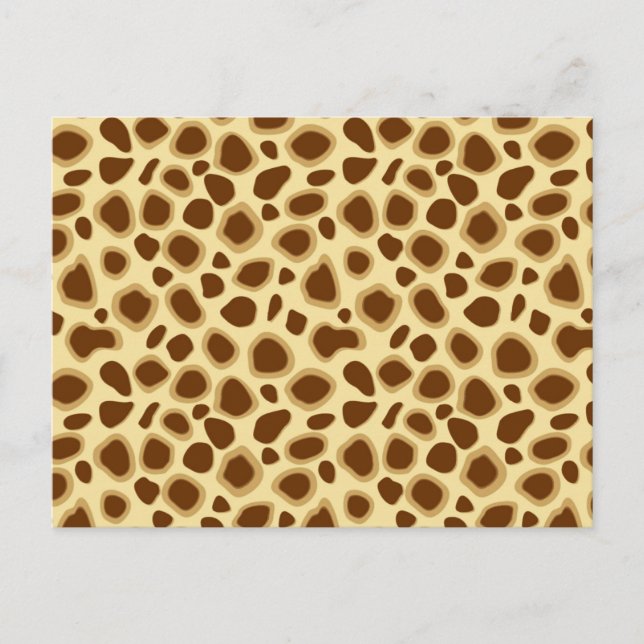 Leopard Print - Schokolade Brown und Camel Tan Postkarte (Vorderseite)
