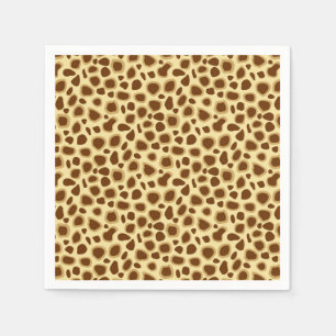 Leopard Print - Schokolade Brown und Camel Tan Serviette