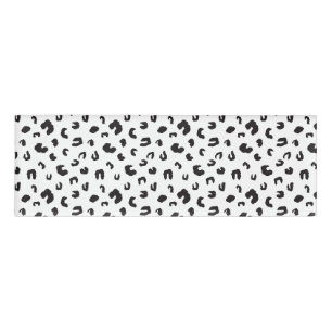Leopard Print Schwarz-Weiß Namenschild