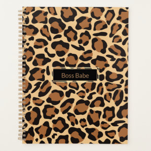 Leopard Print Seamless Muster Individuelle Name Planer