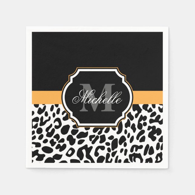 Leopard Print Serviette (Vorderseite)