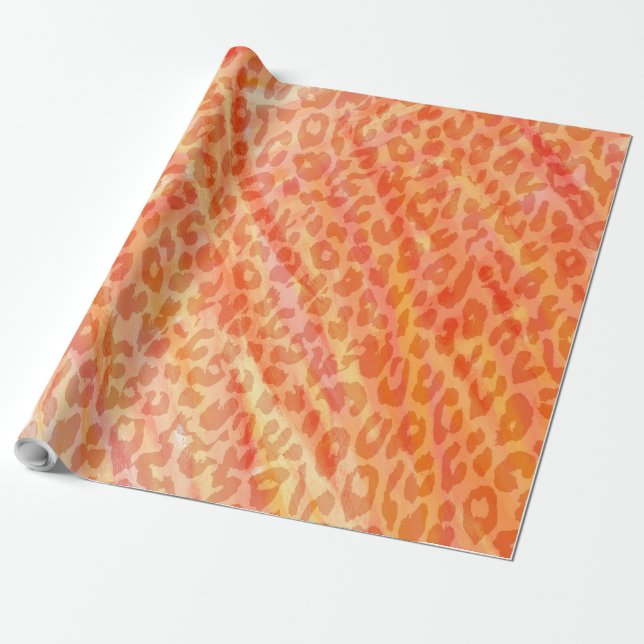 Leopard Print Skin Fur Geschenkpapier (Ungerollt)