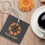 Leopard Print Sunflower Fall Vibes Boho Acrylic Schlüsselanhänger<br><div class="desc">Elevate your accessory game with this trendy double-sided acrylic keychain. Featuring a bold leopard print sunflower design and "Fall Vibes" script, this boho-inspired accessory blends rustic autumn charm with a modern animal print aesthetic. Durable and vibrant, it’s the perfect small gift for birthdays, coworkers, or as a seasonal update to...</div>