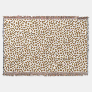 Leopard Print - Taupe Tan und White Decke